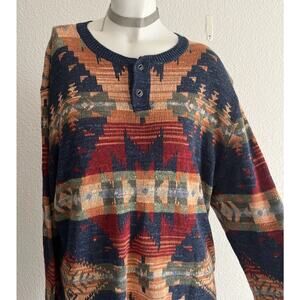Vintage Ralph Lauren Denim & Supply Men’s XL Southwestern Aztec Cotton Sweater
